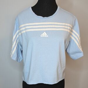 Adidas Light Blue Tee with Black Tag
